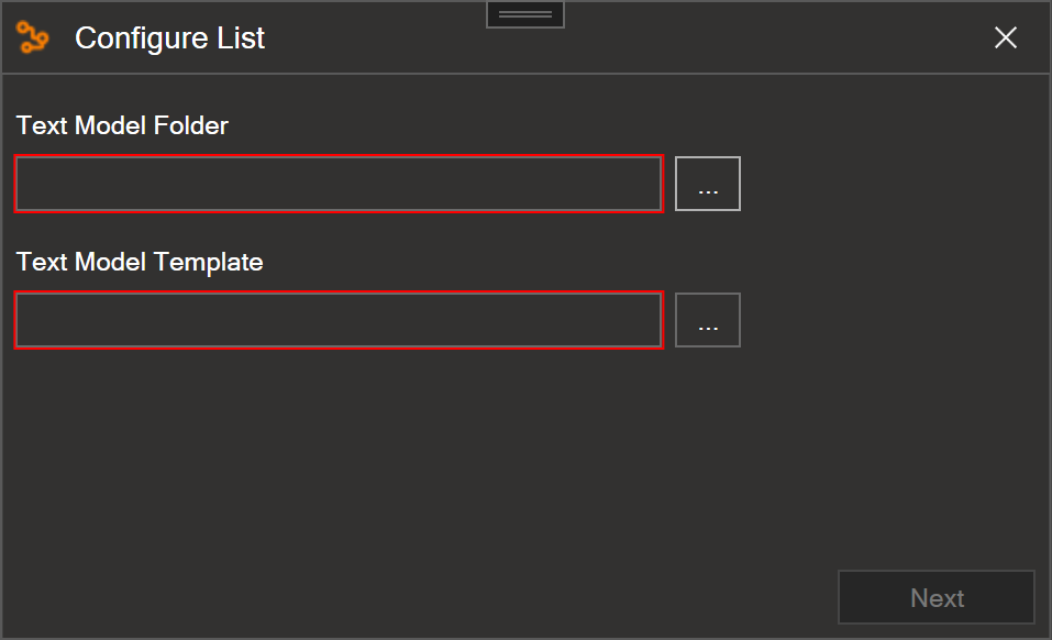 Configure list